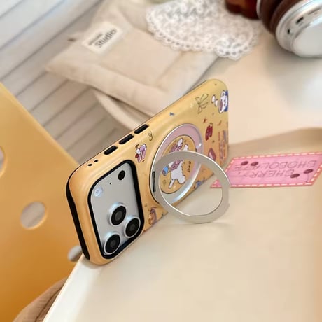 K23290 カフェタイムリングスタンドiPhoneケース