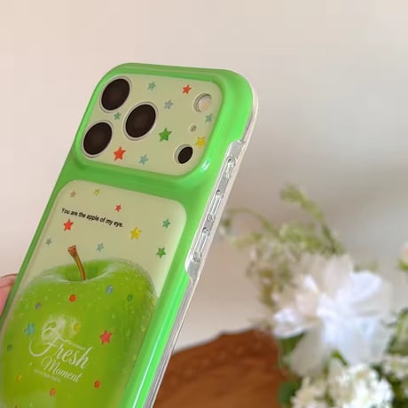S75888 フレッシュグリーンアップルスターiPhoneケース