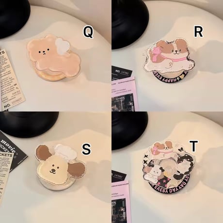 【即納商品】P0374 MagSafe対応 アニマル＆フルーツ グリップマグネットホルダー