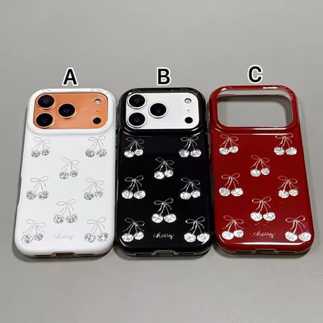S75733 きらめきチェリーリボン iPhoneケース