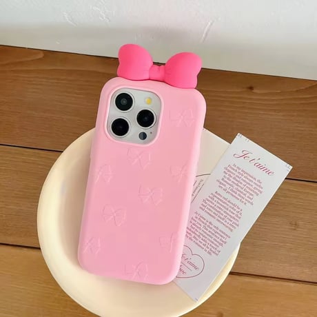 S75954 立体リボンパステルiPhoneケース