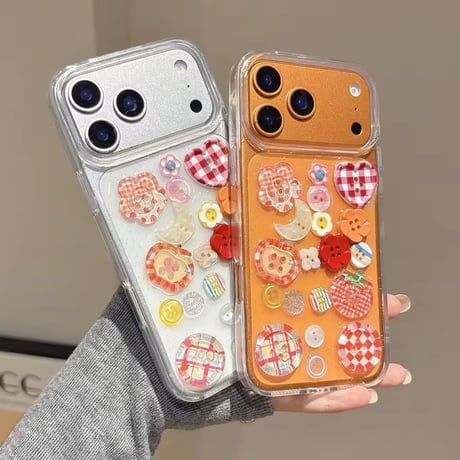 【即納商品】L62414 カラフルボタンモチーフ クリア iPhoneケース