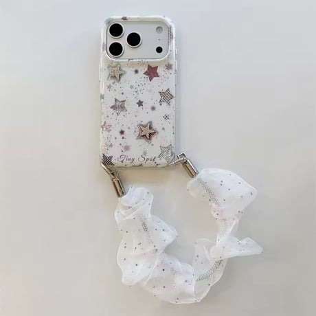 K23363 スターフリルストラップiPhoneケース