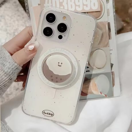 K23195 ゆるフェイスリングスタンド付き iPhoneケース