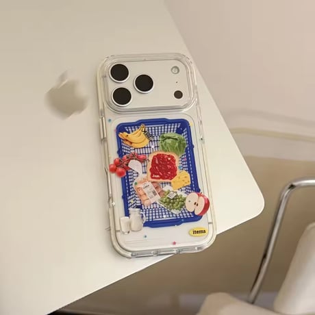 L62502 マーケットバスケット クリア iPhoneケース