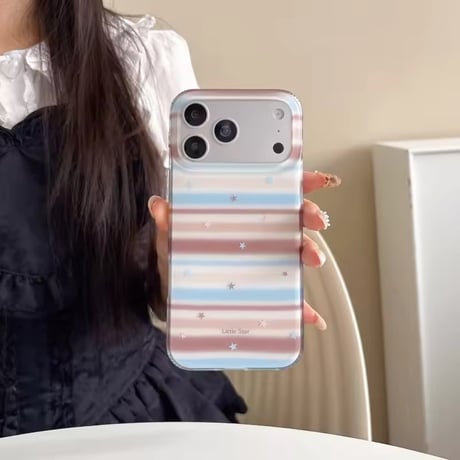 S75921 パステルボーダースターiPhoneケース