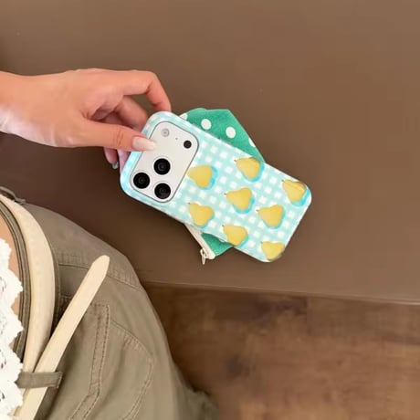 S75777 洋なしチェック iPhoneケース