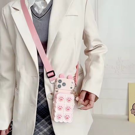 K23354 にくきゅうポーチショルダーiPhoneケース