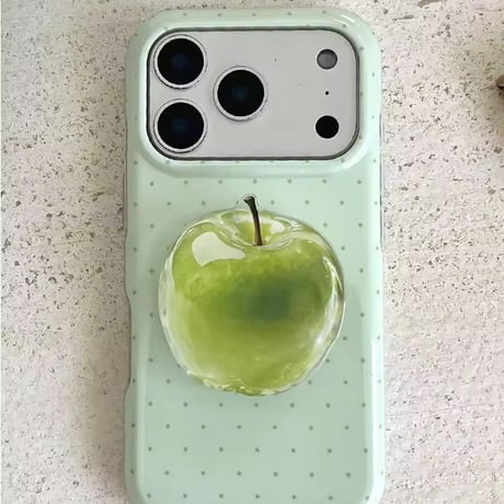 K23199 アップルグリップ付き ドット iPhoneケース