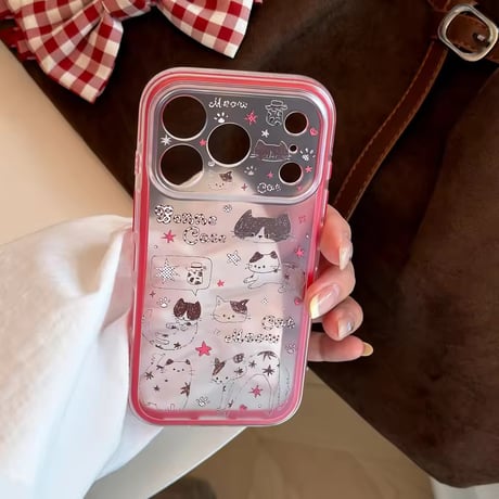 L62550 キャットミャオグラフィックiPhoneケース
