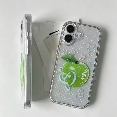 【即納商品】L62263 グリーンアップルメロディー iPhoneケース