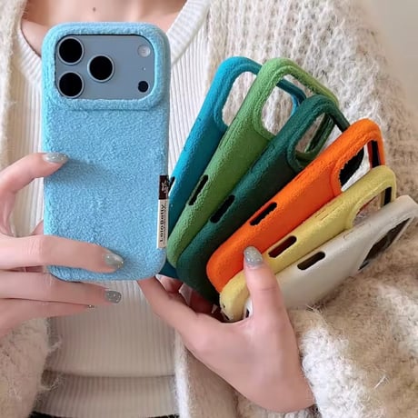 S75989 もこもこボアiPhoneケース
