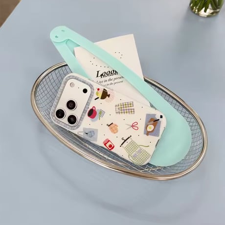 S76008 チェックキッチンiPhoneケース
