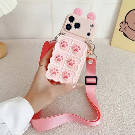 K23354 にくきゅうポーチショルダーiPhoneケース