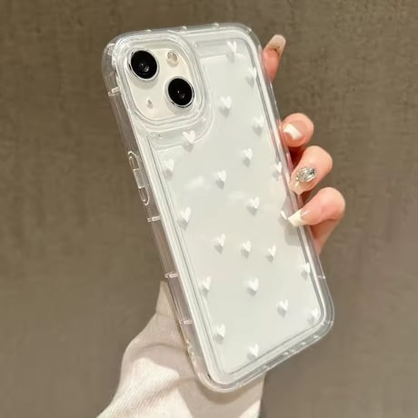 【即納商品】L62269 ちりばめハートのクリアケース