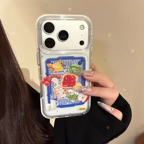 L62502 マーケットバスケット クリア iPhoneケース