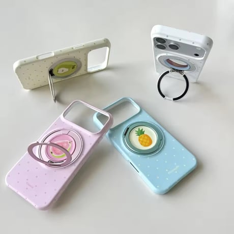 K23194 フルーツリングスタンド付き iPhoneケース