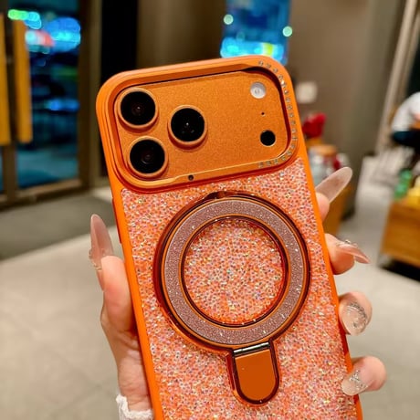 K23308 キラめきリングスタンドMagSafeiPhoneケース