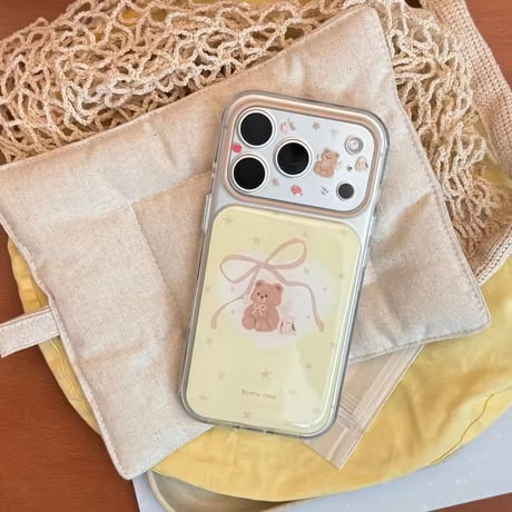 S75786 リボンベア クリアフレーム iPhoneケース