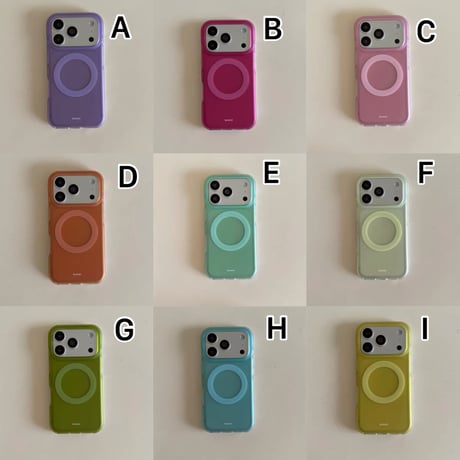 S75924 カラフルサークルMagSafe対応iPhoneケース