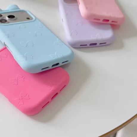 S75954 立体リボンパステルiPhoneケース