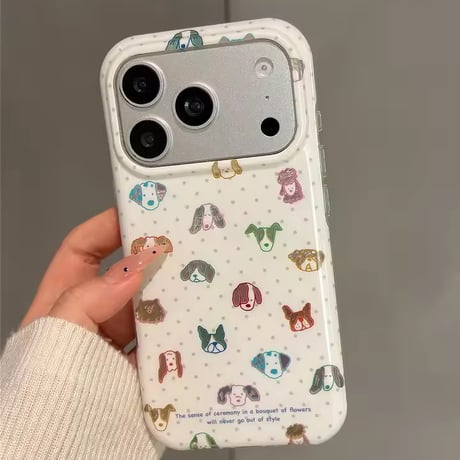 S75771 わんこフェイス ドット iPhoneケース