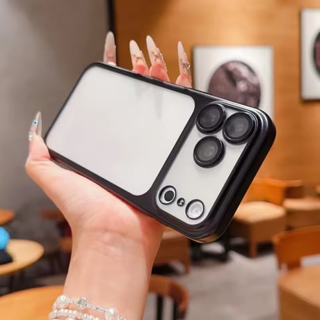 L62533 メタリックフレームクリアiPhoneケース