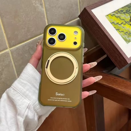 K23300 レトロバイカラーリングスタンド付きiPhoneケース