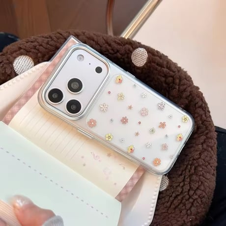 L62543 ミニフラワークリアiPhoneケース