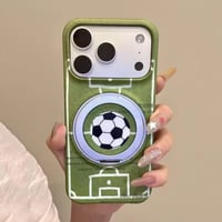 K23207 サッカーフィールド MagSafe対応リング付き iPhoneケース