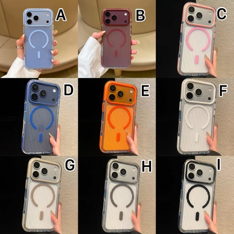L62537 カラーフレームMagSafe対応iPhoneケース