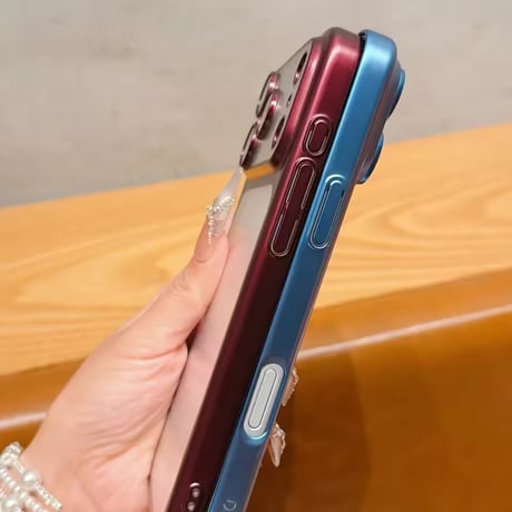 L62533 メタリックフレームクリアiPhoneケース