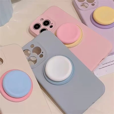 【即納商品】P0313 MagSafe対応 ふわころバイカラーグリップ