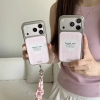 K23338 ハートチェックストラップ付きiPhoneケース