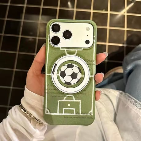 K23207 サッカーフィールド MagSafe対応リング付き iPhoneケース