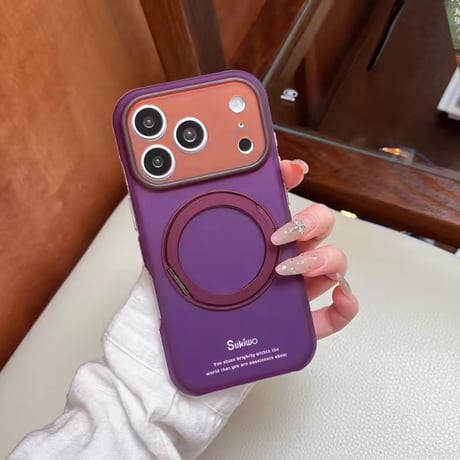 K23300 レトロバイカラーリングスタンド付きiPhoneケース