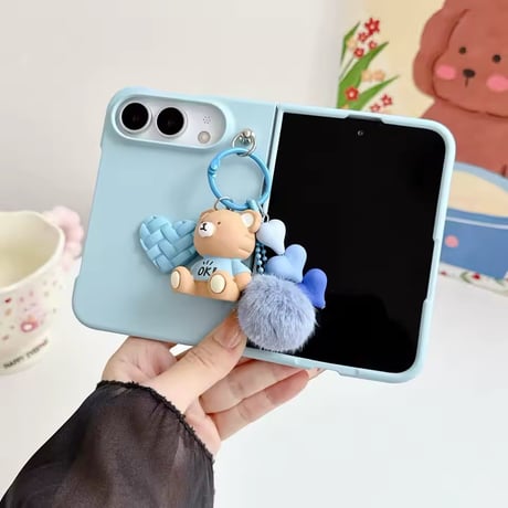 S75967 パステルハートチャーム付きiPhoneDuoケース