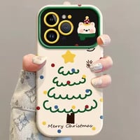 S75891 カラフルクリスマスツリーiPhoneケース