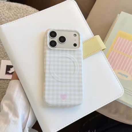 S75716 パステルチェック MagSafe対応 iPhoneケース