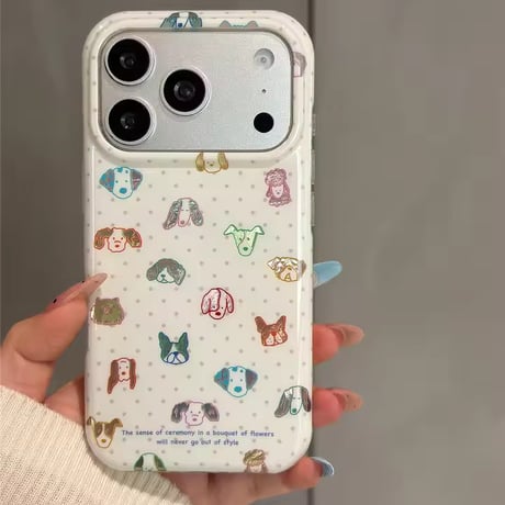 S75771 わんこフェイス ドット iPhoneケース