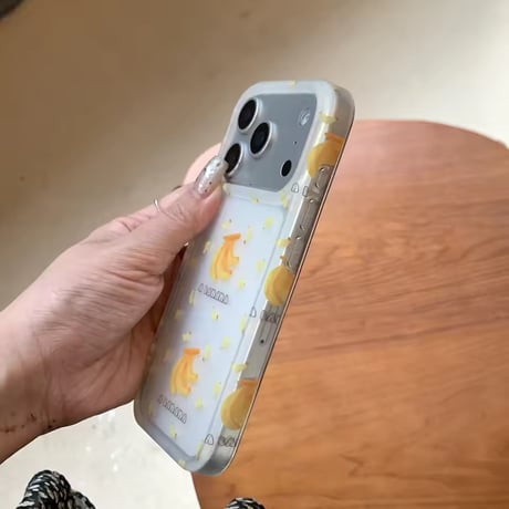 L62485 バナナドット 半透明iPhoneケース