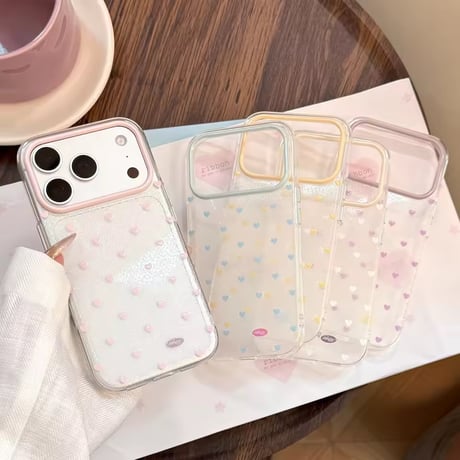 L62511 ミニハートクリア iPhoneケース