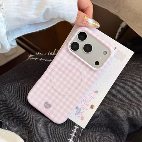S75716 パステルチェック MagSafe対応 iPhoneケース