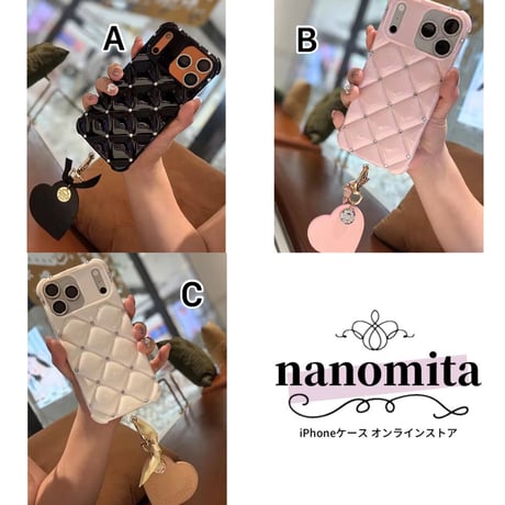 S75904 キルティングハートiPhoneケース