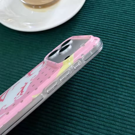 S75768 ガーリーガール ピンク iPhoneケース
