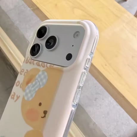 S75769 リボンベア ミルクカラー iPhoneケース
