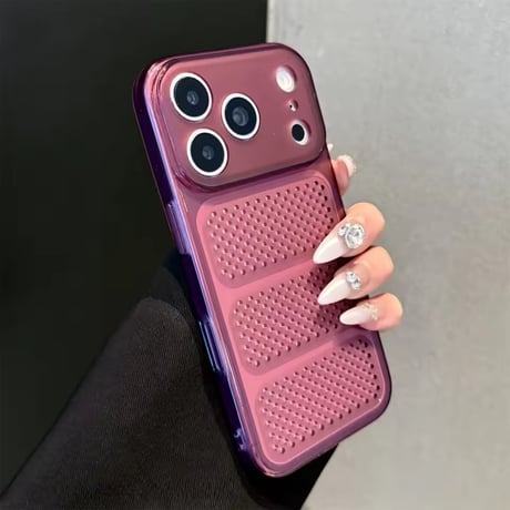 S75773 放熱メッシュ カラークリア iPhoneケース