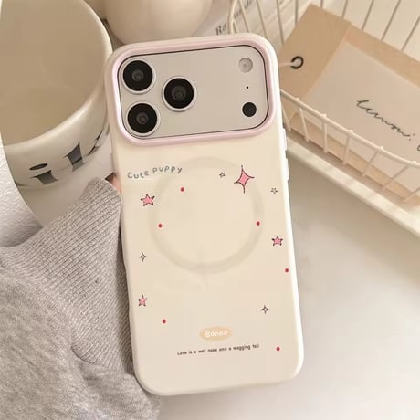 K23286 わんにゃんMagSafeグリップiPhoneケース