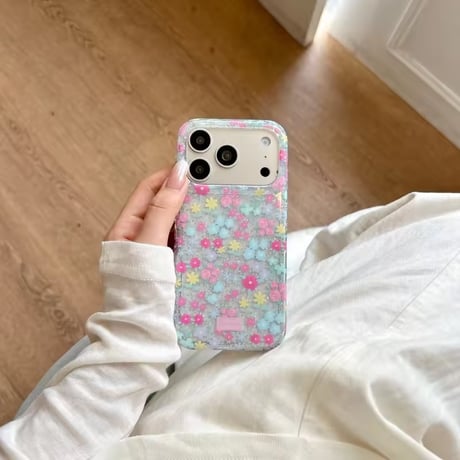 S75923 きらめき小花リボンiPhoneケース
