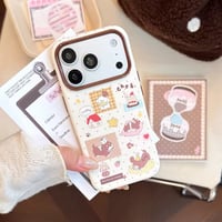 S75982 レトロパピーステッカーiPhoneケース